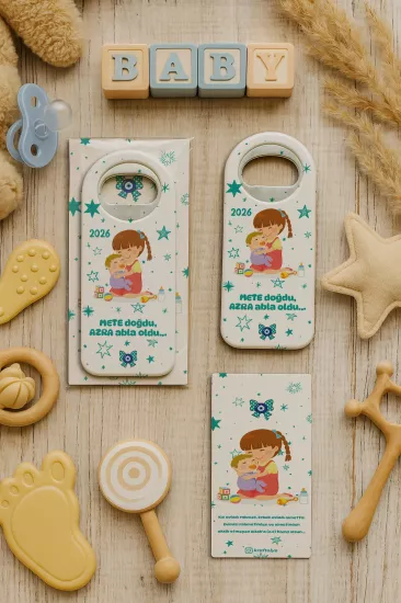 Kişiye Özel Kartlı Uzun Açacak Magnet | Bebek ve Özel Gün Hediyelikleri
