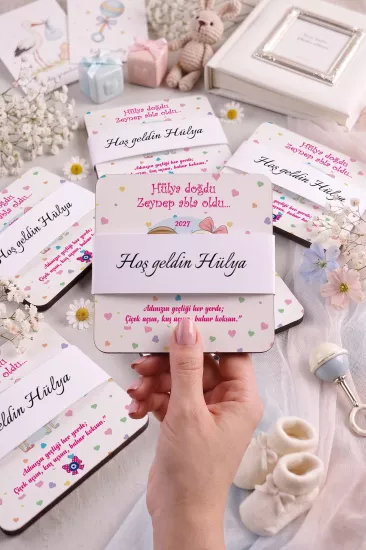 Bebek & Doğum Günü Ahşap Bardak Altlıkları