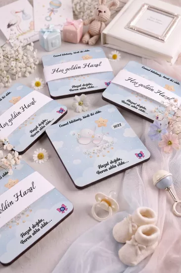 Bebek & Doğum Günü Ahşap Bardak Altlıkları