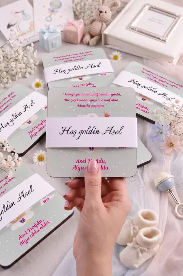 Bebek & Doğum Günü Ahşap Bardak Altlıkları