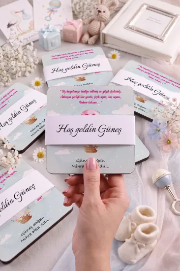 Bebek & Doğum Günü Ahşap Bardak Altlıkları