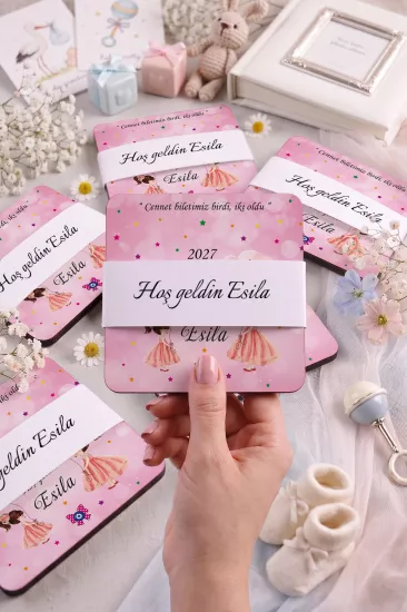 Bebek & Doğum Günü Ahşap Bardak Altlıkları
