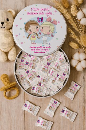 Kişiye Özel Metal Kutulu Madlen Çikolata – Doğum Günü & Baby Shower