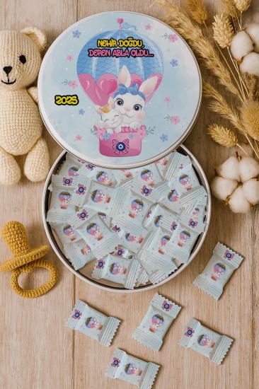 Kişiye Özel Metal Kutulu Madlen Çikolata – Doğum Günü & Baby Shower