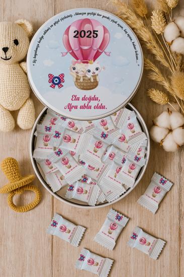Kişiye Özel Metal Kutulu Madlen Çikolata – Doğum Günü & Baby Shower