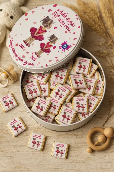 Kişiye Özel Bebek Hediyelikleri | Sargılı Madlen Çikolata | Yeni Doğan – Baby Shower – Doğum Günü – Diş Buğdayı