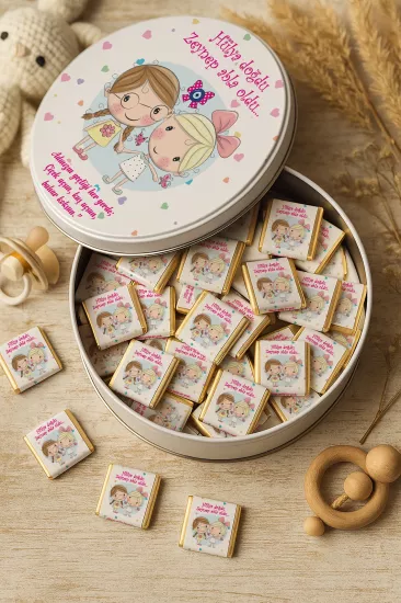 Kişiye Özel Bebek Hediyelikleri | Sargılı Madlen Çikolata | Yeni Doğan – Baby Shower – Doğum Günü – Diş Buğdayı