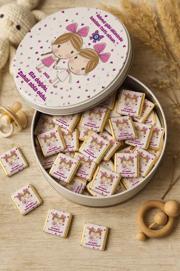 Kişiye Özel Bebek Hediyelikleri | Sargılı Madlen Çikolata | Yeni Doğan – Baby Shower – Doğum Günü – Diş Buğdayı