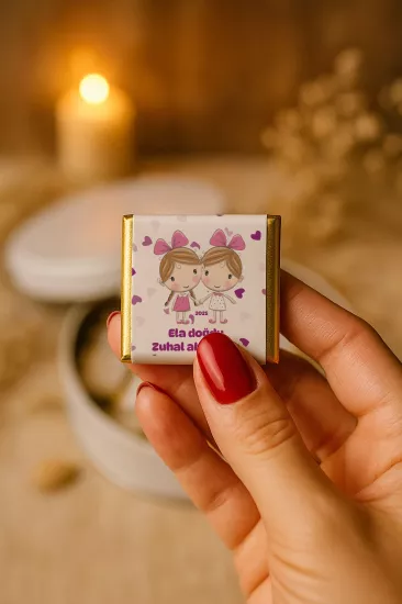 Kişiye Özel Bebek Hediyelikleri | Sargılı Madlen Çikolata | Yeni Doğan – Baby Shower – Doğum Günü – Diş Buğdayı