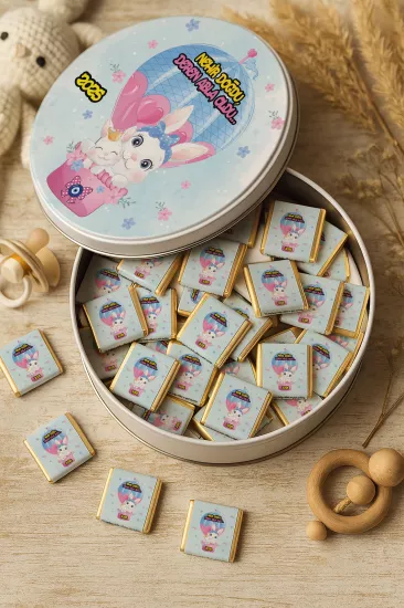 Kişiye Özel Bebek Hediyelikleri | Sargılı Madlen Çikolata | Yeni Doğan – Baby Shower – Doğum Günü – Diş Buğdayı