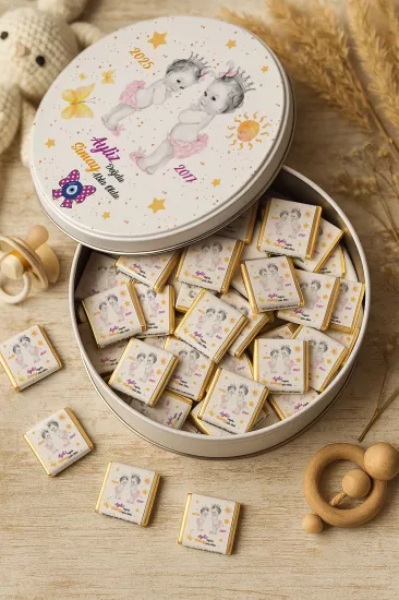 Kişiye Özel Bebek Hediyelikleri | Sargılı Madlen Çikolata | Yeni Doğan – Baby Shower – Doğum Günü – Diş Buğdayı