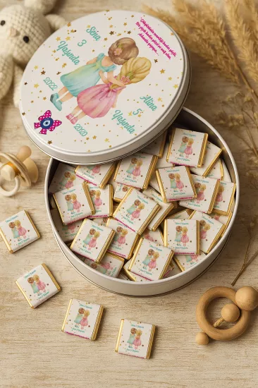 Kişiye Özel Bebek Hediyelikleri | Sargılı Madlen Çikolata | Yeni Doğan – Baby Shower – Doğum Günü – Diş Buğdayı