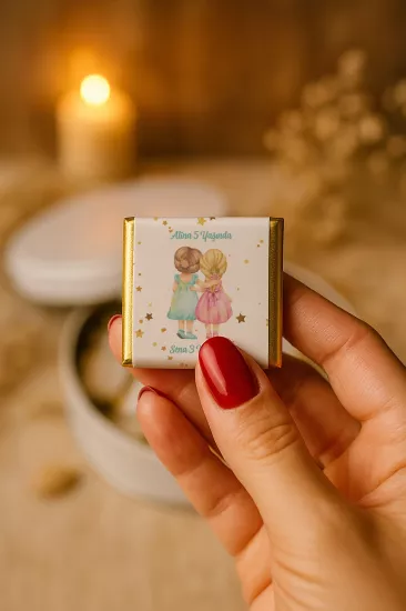 Kişiye Özel Bebek Hediyelikleri | Sargılı Madlen Çikolata | Yeni Doğan – Baby Shower – Doğum Günü – Diş Buğdayı