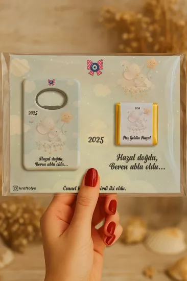 Çikolatalı Açacak Magnet – Bebek Hediyesi Magnet