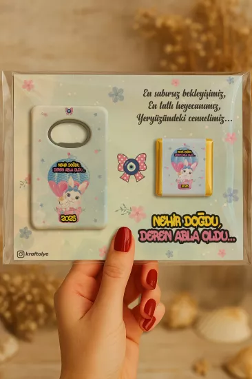 Çikolatalı Açacak Magnet – Bebek Hediyesi Magnet