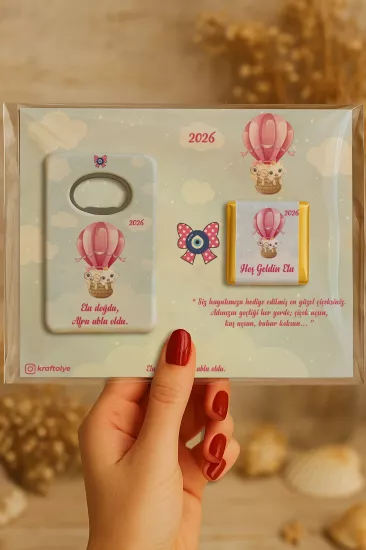 Çikolatalı Açacak Magnet – Bebek Hediyesi Magnet