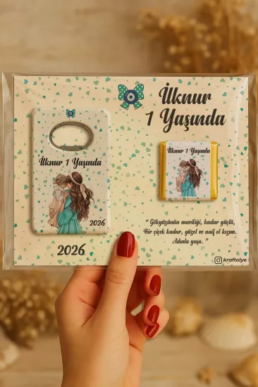 Çikolatalı Açacak Magnet – Bebek Hediyesi Magnet