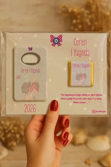 Çikolatalı Açacak Magnet – Bebek Hediyesi Magnet