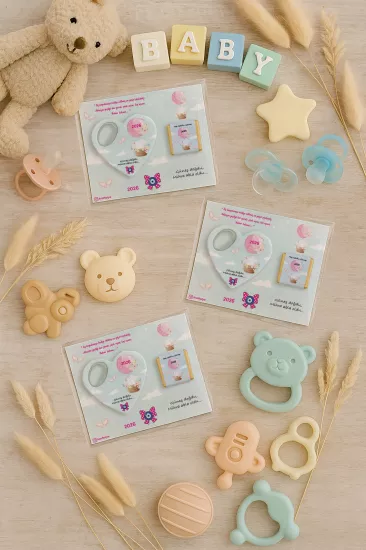Çikolatalı Kalp Açacak Magnet | Yeni Doğan, Doğum Günü, Baby Shower Hediyesi