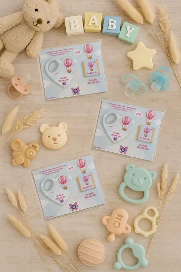 Çikolatalı Kalp Açacak Magnet | Yeni Doğan, Doğum Günü, Baby Shower Hediyesi