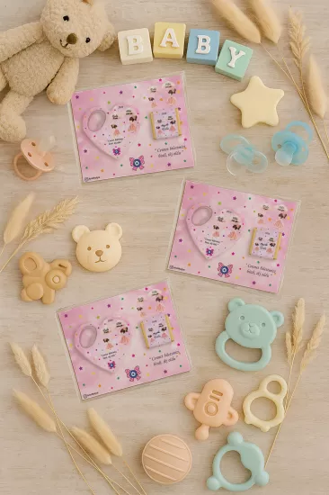 Çikolatalı Kalp Açacak Magnet | Yeni Doğan, Doğum Günü, Baby Shower Hediyesi