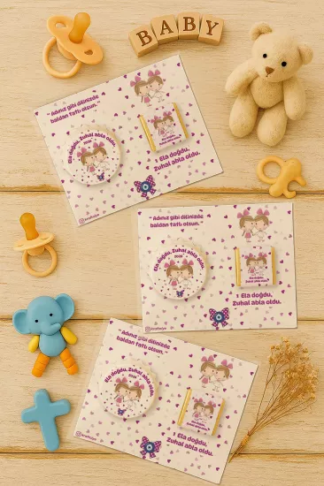 Yeni Doğan ve Baby Shower Çikolatalı Kapak Açacak Magnet Hediyelikleri
