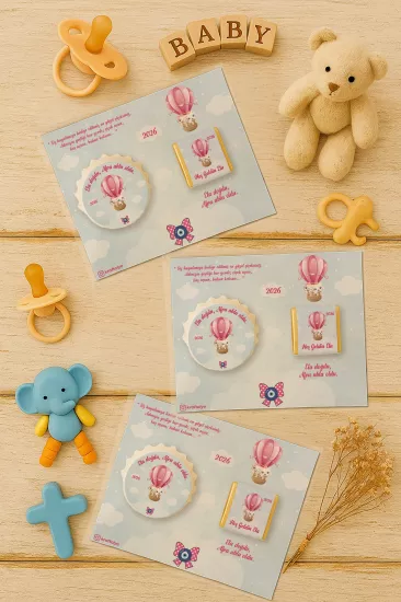 Yeni Doğan ve Baby Shower Çikolatalı Kapak Açacak Magnet Hediyelikleri