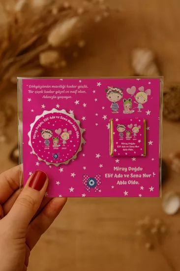 Yeni Doğan ve Baby Shower Çikolatalı Kapak Açacak Magnet Hediyelikleri
