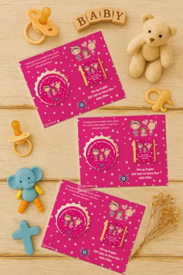 Yeni Doğan ve Baby Shower Çikolatalı Kapak Açacak Magnet Hediyelikleri