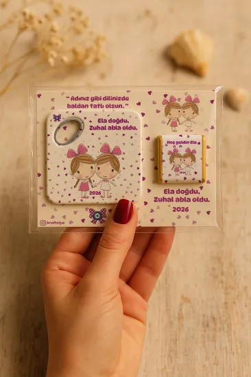 Çikolatalı Kare Bardak Altlığı Açacak Magnet