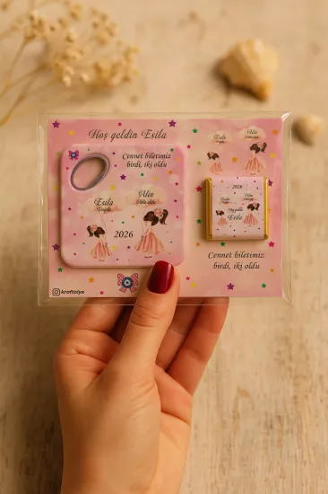 Çikolatalı Kare Bardak Altlığı Açacak Magnet