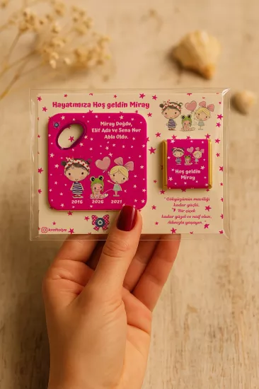 Çikolatalı Kare Bardak Altlığı Açacak Magnet