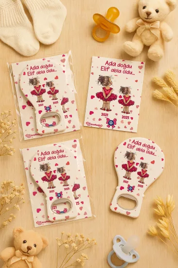 Jelatin Kartlı Bebek Hediyesi Balon Açacak Magnet | Baby Shower – Doğum Günü – Diş Buğdayı