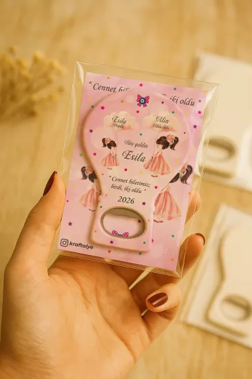 Jelatin Kartlı Bebek Hediyesi Balon Açacak Magnet | Baby Shower – Doğum Günü – Diş Buğdayı