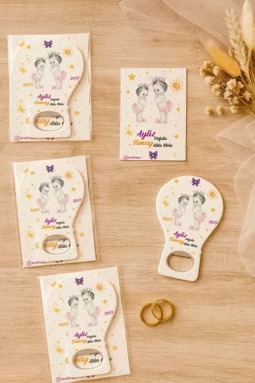 Jelatin Kartlı Bebek Hediyesi Balon Açacak Magnet | Baby Shower – Doğum Günü – Diş Buğdayı
