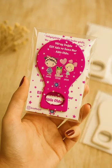 Jelatin Kartlı Bebek Hediyesi Balon Açacak Magnet | Baby Shower – Doğum Günü – Diş Buğdayı