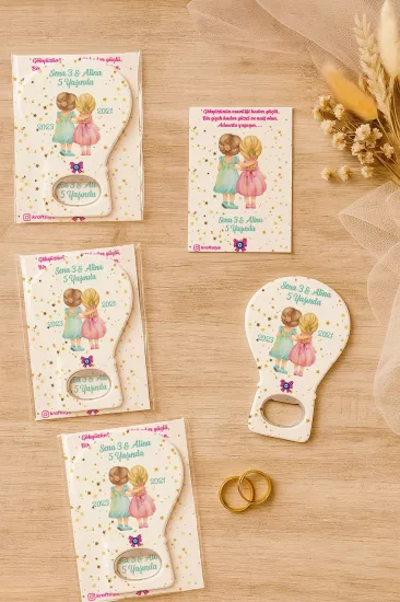 Jelatin Kartlı Bebek Hediyesi Balon Açacak Magnet | Baby Shower – Doğum Günü – Diş Buğdayı