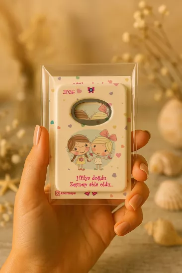 Kartlı Açacak Magnet | Bebek ve Baby Shower Hediyesi