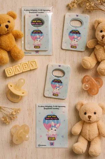 Kartlı Açacak Magnet | Bebek ve Baby Shower Hediyesi
