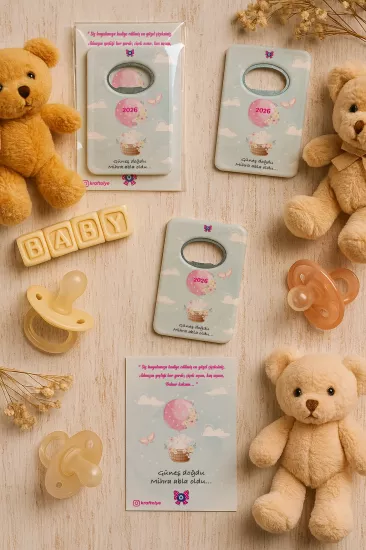 Kartlı Açacak Magnet | Bebek ve Baby Shower Hediyesi