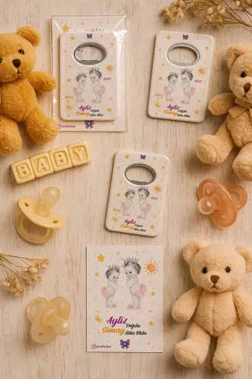 Kartlı Açacak Magnet | Bebek ve Baby Shower Hediyesi