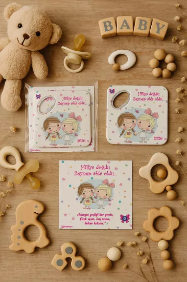 Doğum Günü & Baby Shower Dikdörtgen Açacak Magnet