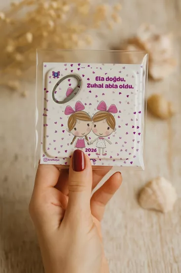 Doğum Günü & Baby Shower Dikdörtgen Açacak Magnet