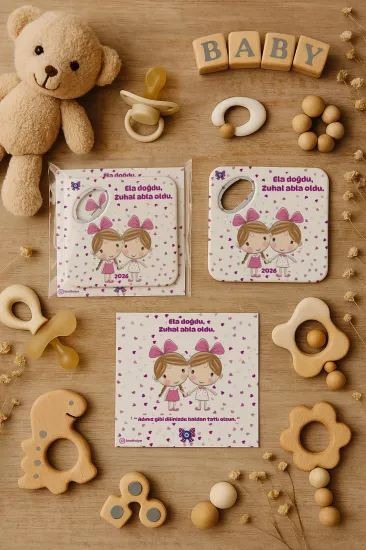 Doğum Günü & Baby Shower Dikdörtgen Açacak Magnet