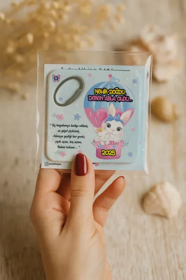 Doğum Günü & Baby Shower Dikdörtgen Açacak Magnet
