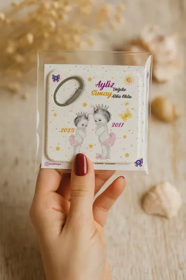 Doğum Günü & Baby Shower Dikdörtgen Açacak Magnet
