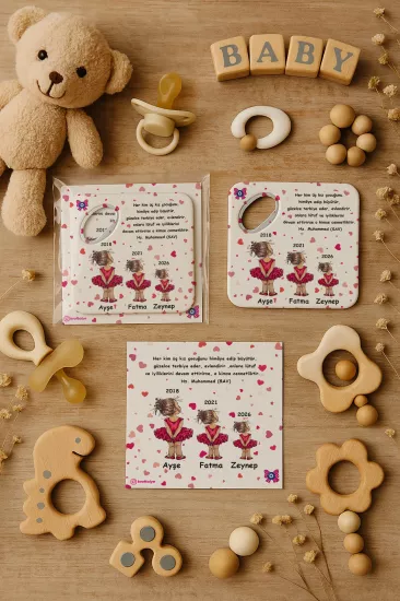 Doğum Günü & Baby Shower Dikdörtgen Açacak Magnet
