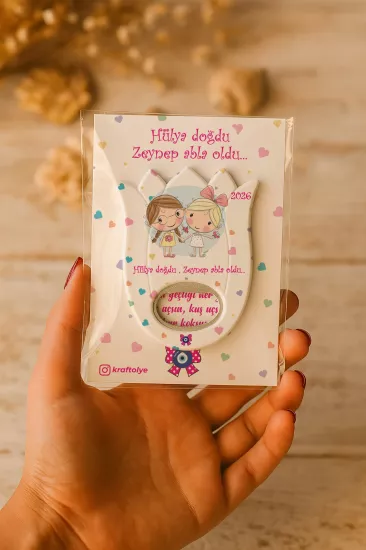Bebek & Doğum Günü Kartlı Lale Açacak