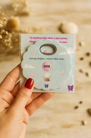 Kartlı Papatya Bardak Altlığı Açacak Magnet