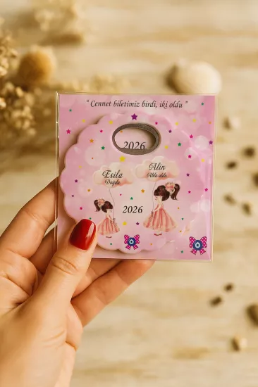 Kartlı Papatya Bardak Altlığı Açacak Magnet